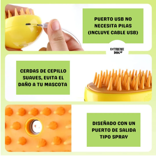 CEPILLO DE VAPOR PARA MASCOTAS